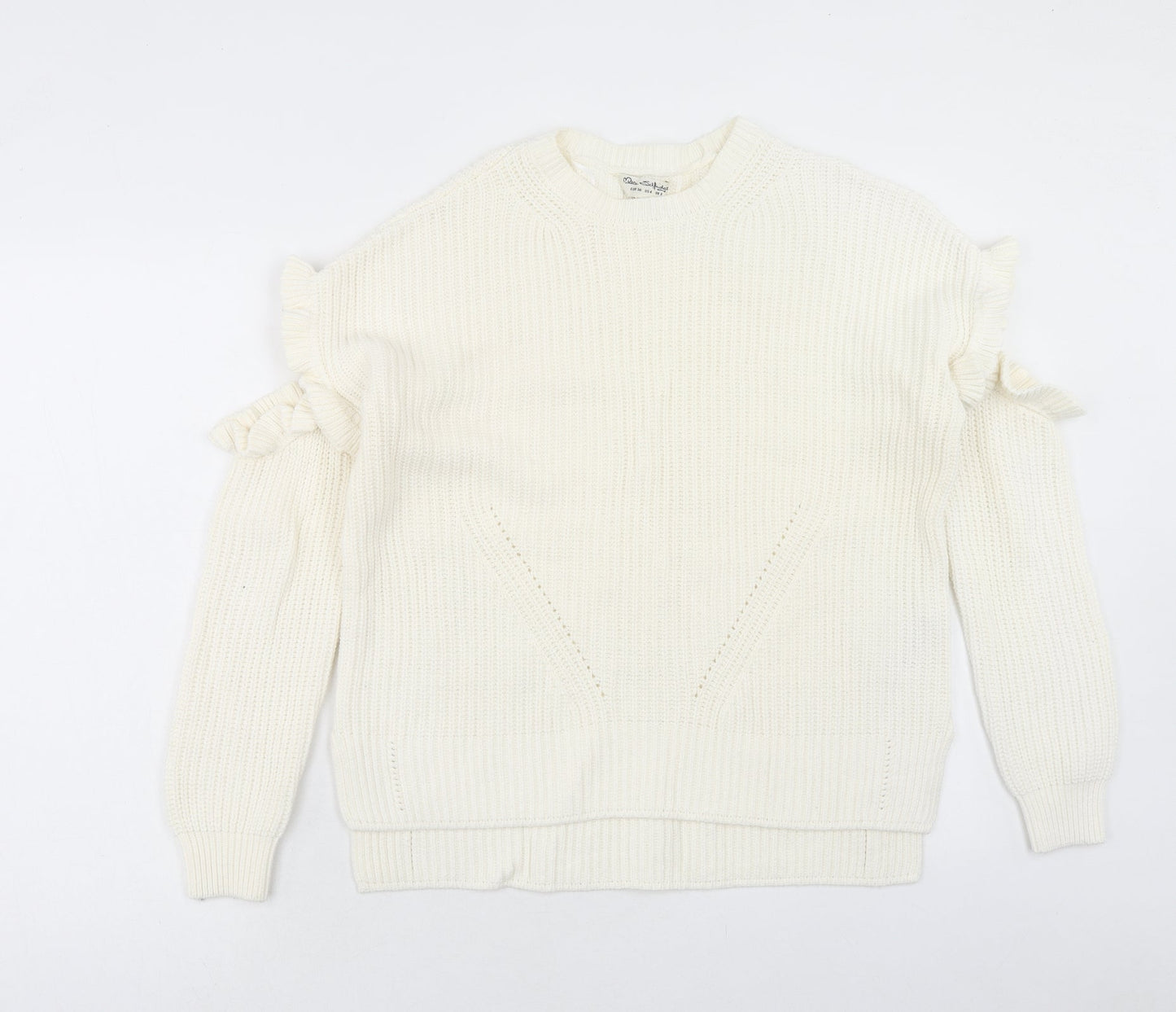 Womens UK Size 8 Miss Selfridge Ivory Pullover Jumper