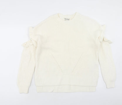 Womens UK Size 8 Miss Selfridge Ivory Pullover Jumper