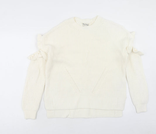 Womens UK Size 8 Miss Selfridge Ivory Pullover Jumper