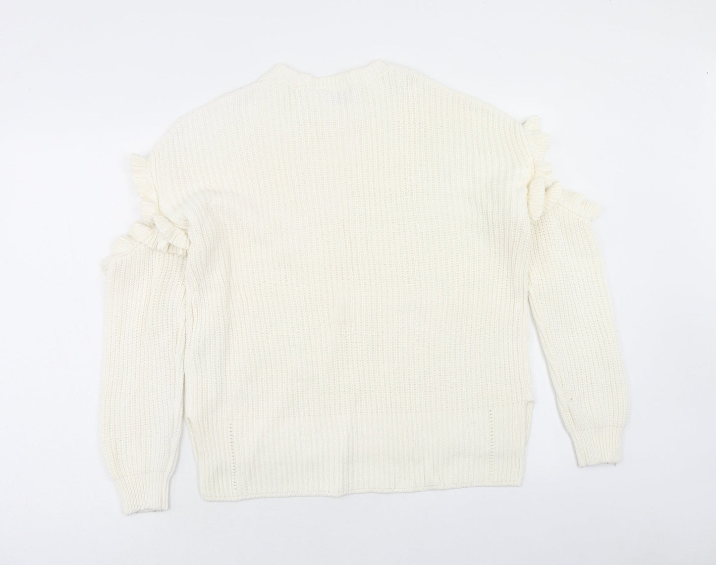 Womens UK Size 8 Miss Selfridge Ivory Pullover Jumper