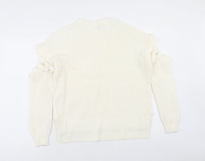 Womens UK Size 8 Miss Selfridge Ivory Pullover Jumper