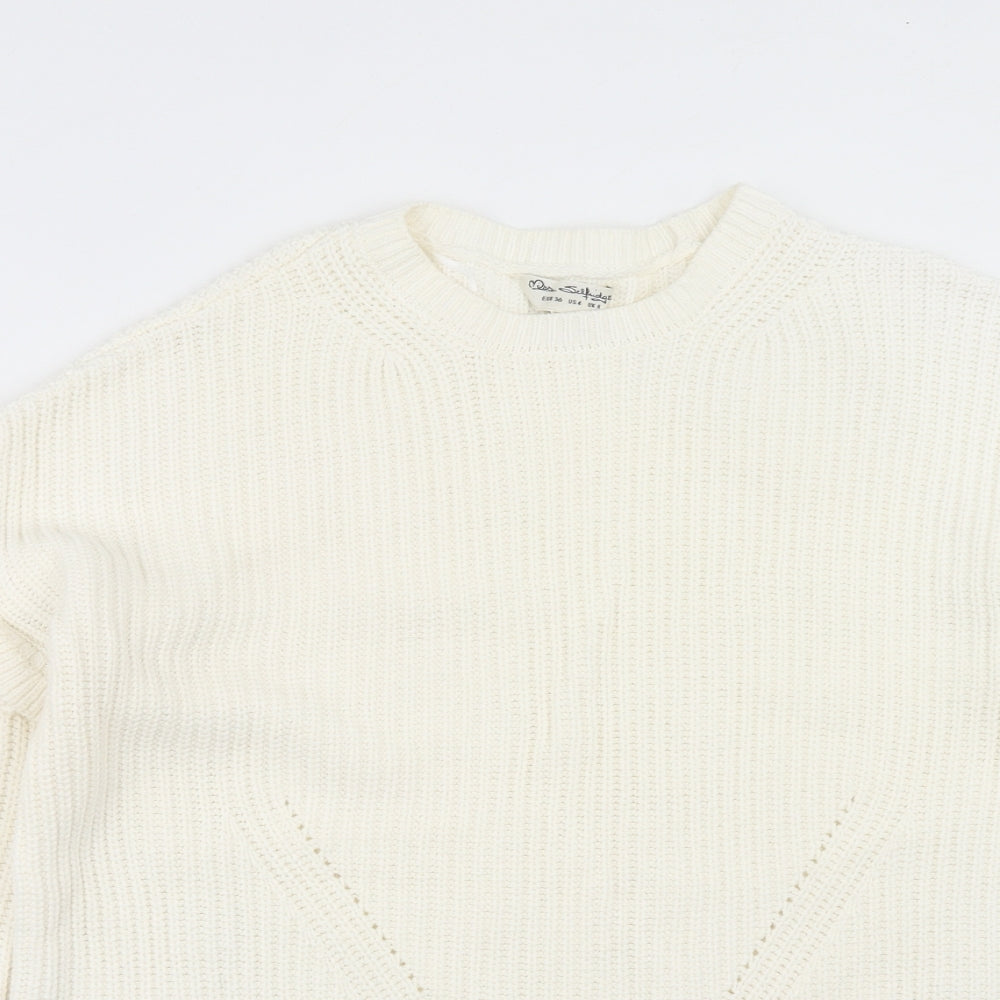 Womens UK Size 8 Miss Selfridge Ivory Pullover Jumper