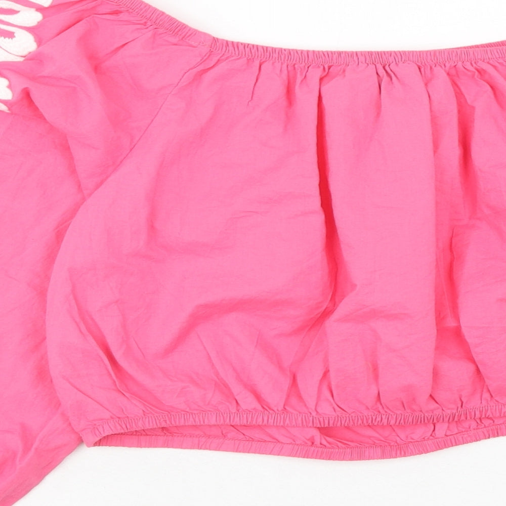 Womens UK Size 18 Marks and Spencer Pink Cropped Blouse