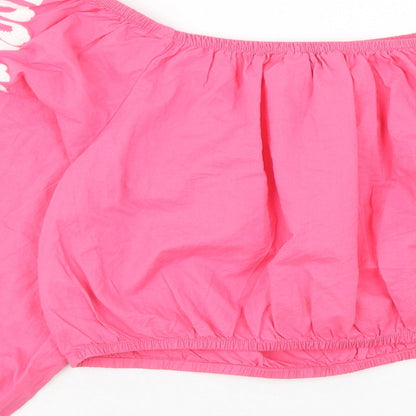 Womens UK Size 18 Marks and Spencer Pink Cropped Blouse