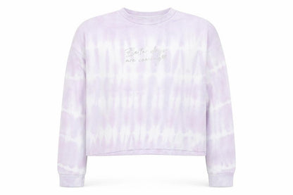 New Look Girls Purple Cotton Pullover Sweatshirt Size 12-13 Years Pullover - Better Days are Coming