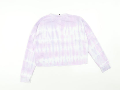 New Look Girls Purple Cotton Pullover Sweatshirt Size 12-13 Years Pullover - Better Days are Coming