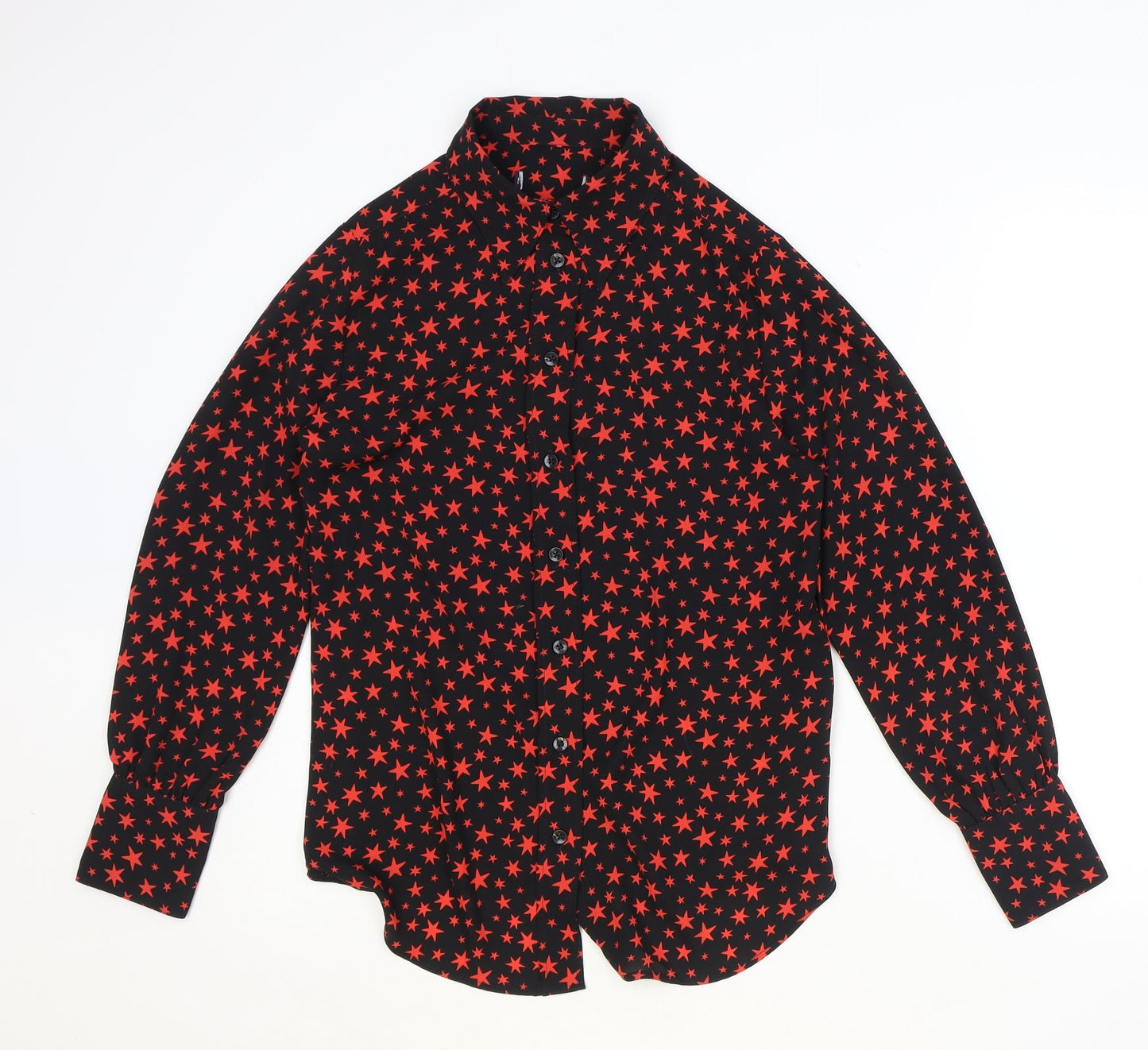 Womens UK Size 8 Marks and Spencer Black Basic Button-Up