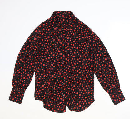 Womens UK Size 8 Marks and Spencer Black Basic Button-Up