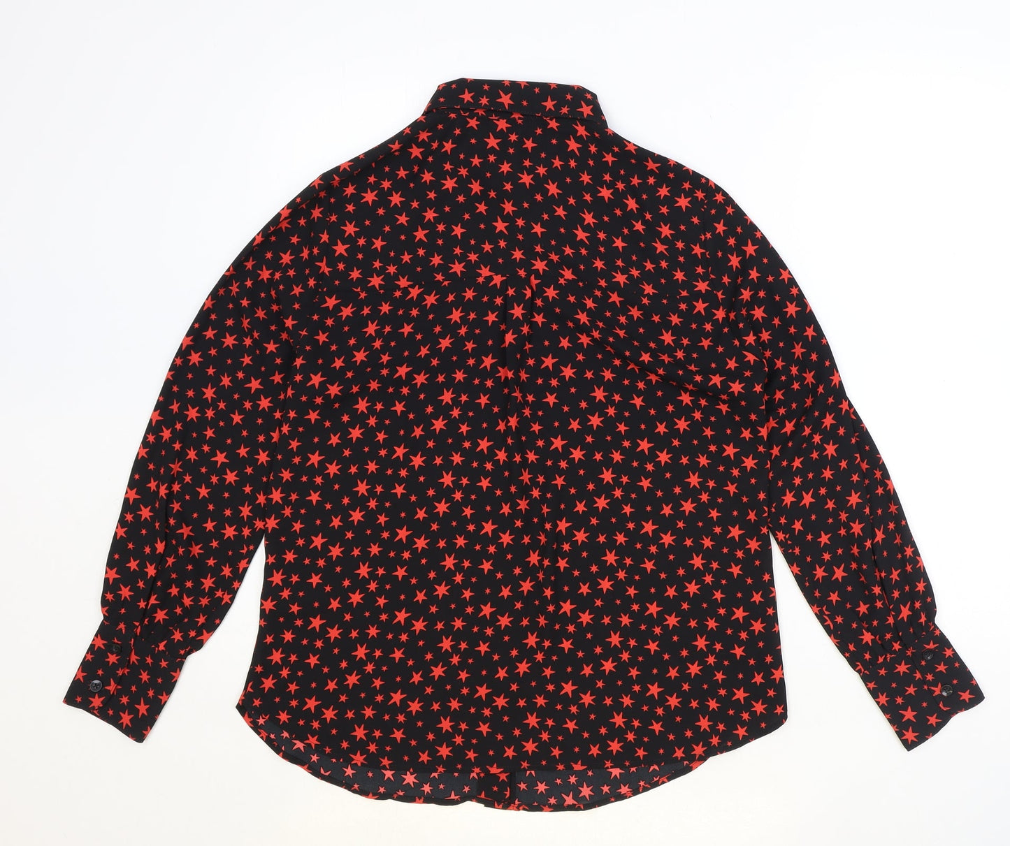 Womens UK Size 8 Marks and Spencer Black Basic Button-Up