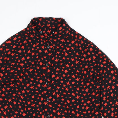 Womens UK Size 8 Marks and Spencer Black Basic Button-Up