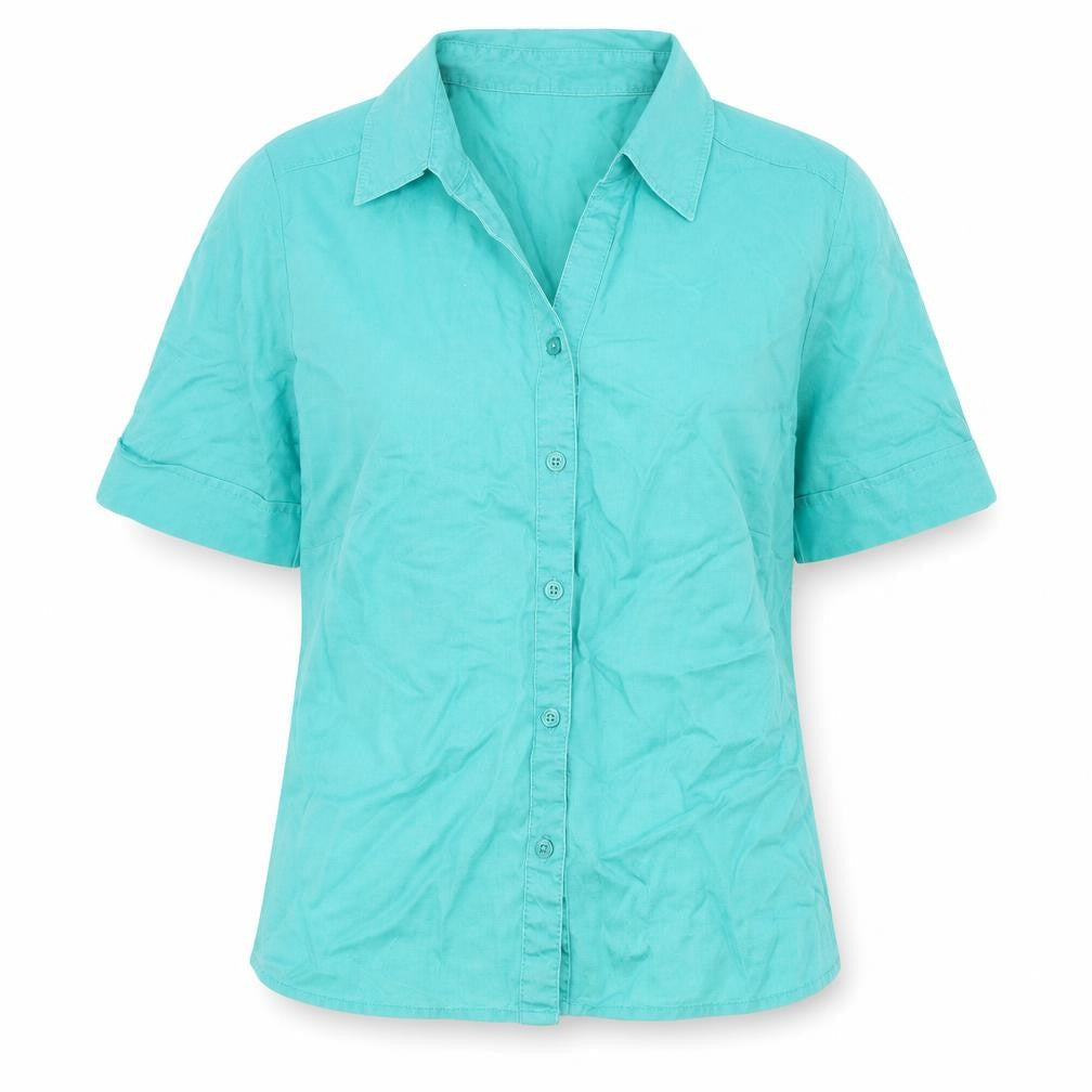 Womens UK Size 12 Marks and Spencer Blue Basic Button-Up