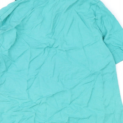 Womens UK Size 12 Marks and Spencer Blue Basic Button-Up