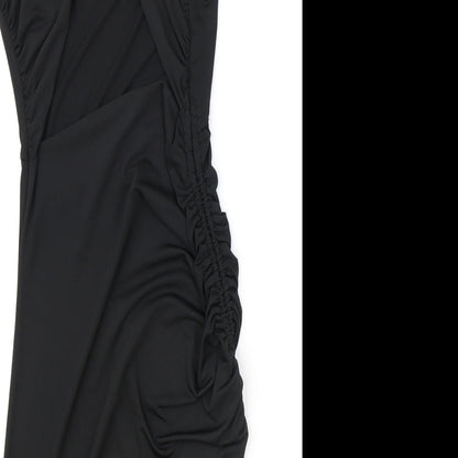 D&M Womens Black Polyester Mini Size S Halter Pullover