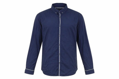 Mens UK Size L process Blue  Button-Up Long Sleeve Casual Shirt
