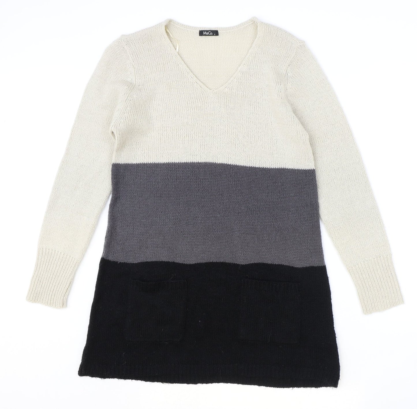 Womens UK Size S M&Co Multicoloured Pullover Jumper