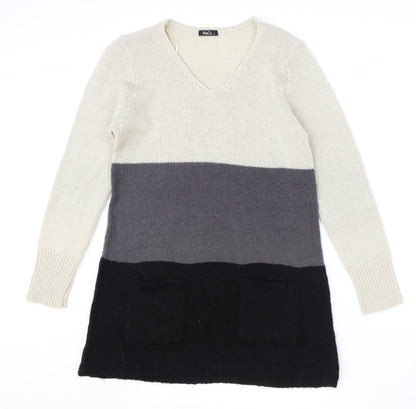 Womens UK Size S M&Co Multicoloured Pullover Jumper