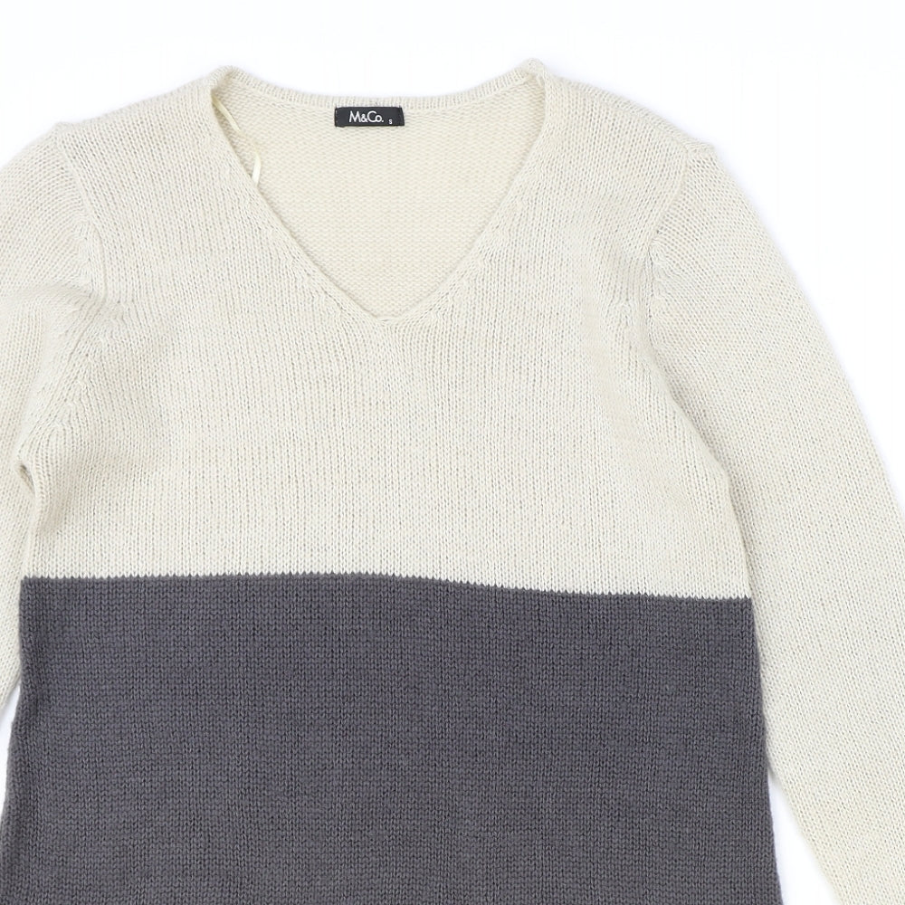 Womens UK Size S M&Co Multicoloured Pullover Jumper