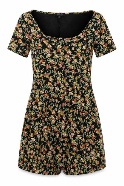 Womens UK Size 6 Topshop One-Piece Black Playsuit