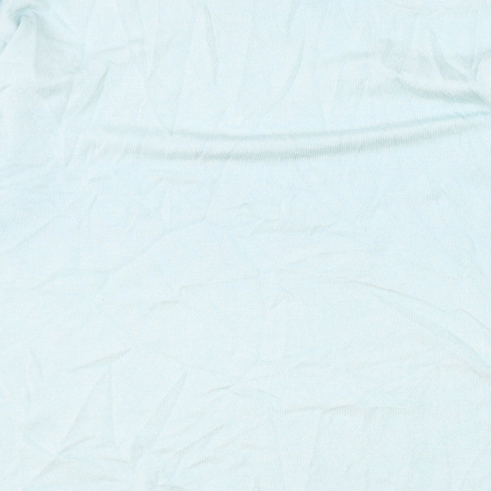 David Emanuel Womens Blue Boat Neck Polyester Pullover Jumper Size S