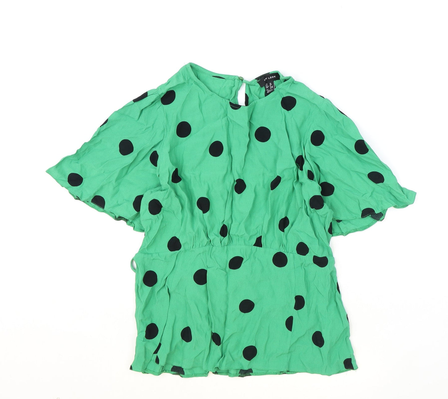 Womens UK Size 10 New Look Green Basic Blouse