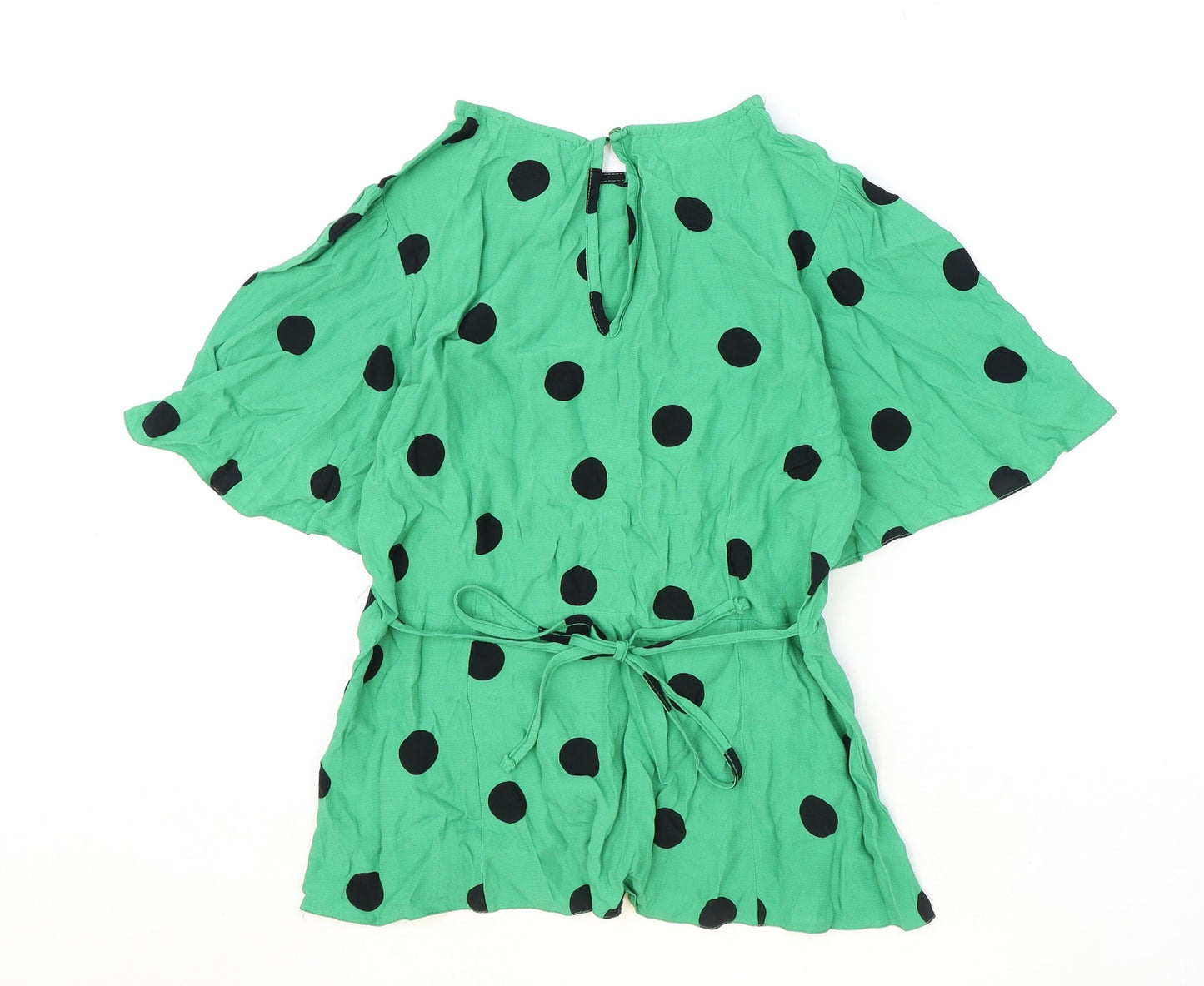 Womens UK Size 10 New Look Green Basic Blouse