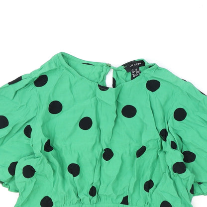 Womens UK Size 10 New Look Green Basic Blouse