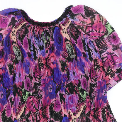 LOVE&ROBE Womens Multicoloured Geometric Polyester Basic Blouse Size 12 Round Neck