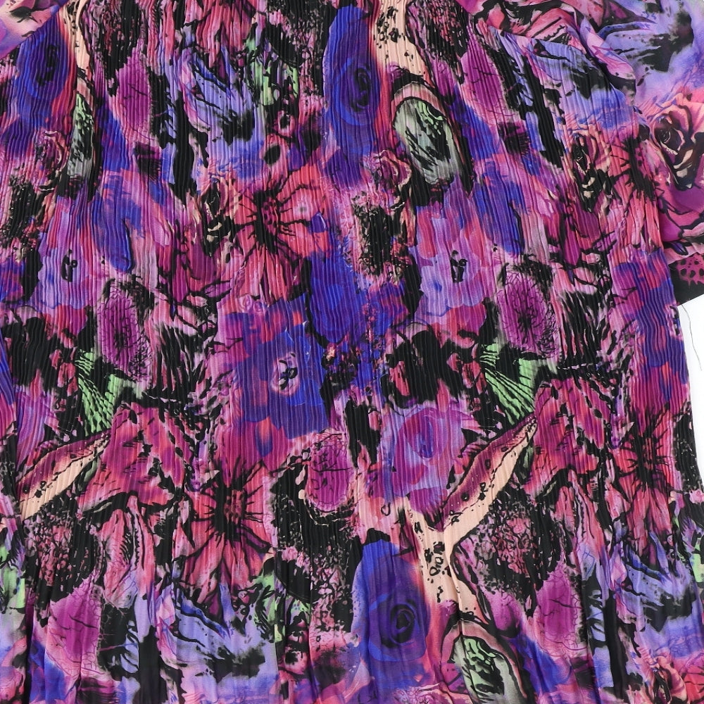 LOVE&ROBE Womens Multicoloured Geometric Polyester Basic Blouse Size 12 Round Neck