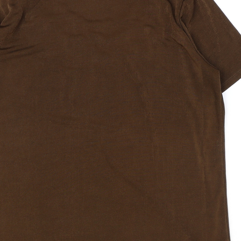 Womens UK Size L Damart Brown Basic T-Shirt