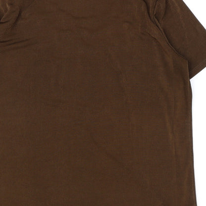 Womens UK Size L Damart Brown Basic T-Shirt