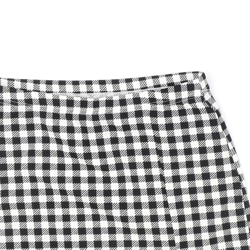 SheIn Womens Black Check Polyester Straight & Pencil Skirt Size S