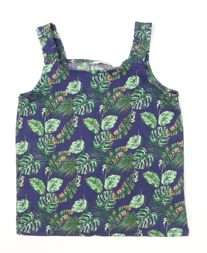 Womens UK Size 8 Papaya Blue Basic Tank