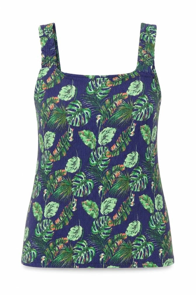 Womens UK Size 8 Papaya Blue Basic Tank