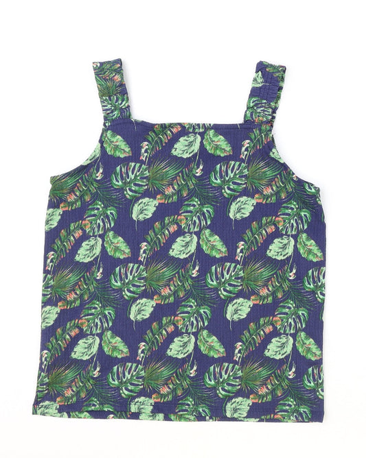 Womens UK Size 8 Papaya Blue Basic Tank