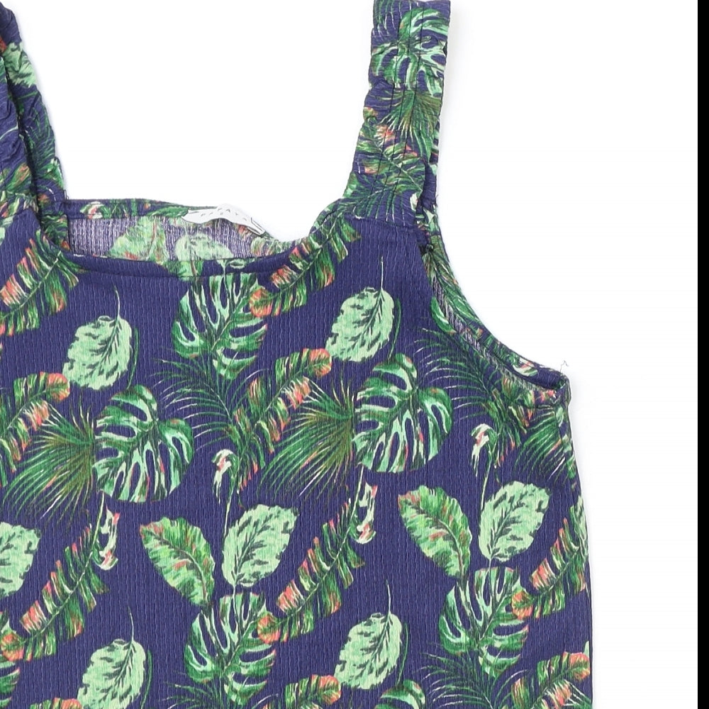 Womens UK Size 8 Papaya Blue Basic Tank