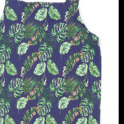 Womens UK Size 8 Papaya Blue Basic Tank