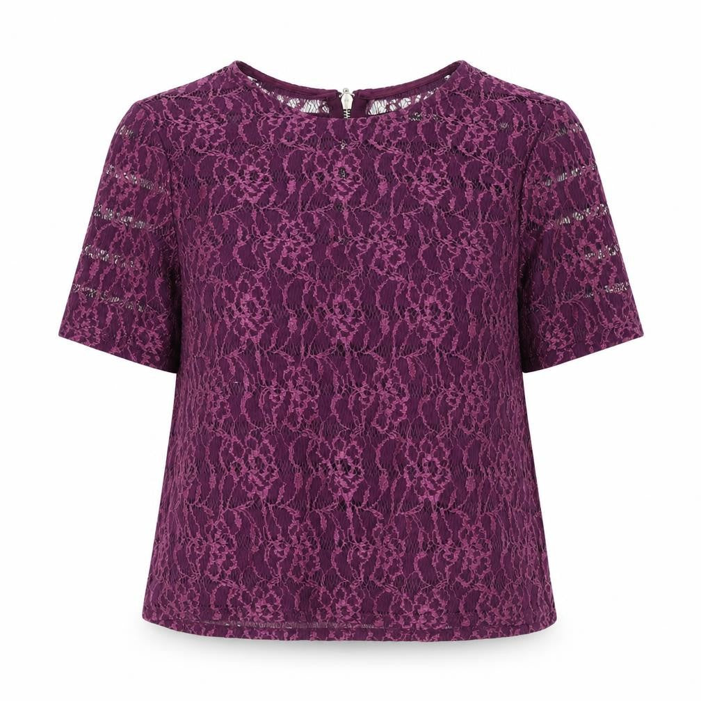Womens UK Size 8 Dorothy Perkins Purple Basic T-Shirt