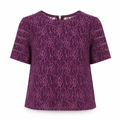 Womens UK Size 8 Dorothy Perkins Purple Basic T-Shirt