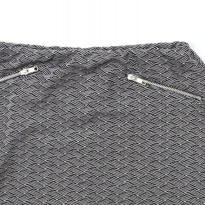 Atmosphere Womens Black Geometric Polyester Straight & Pencil Skirt Size 8