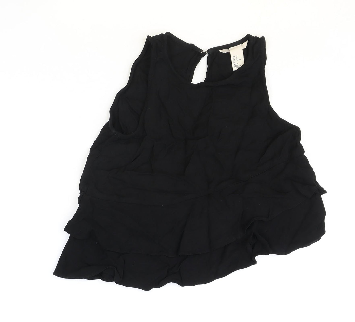 Womens UK Size 8 H&M Black Basic Tank