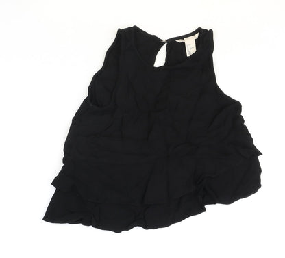 Womens UK Size 8 H&M Black Basic Tank