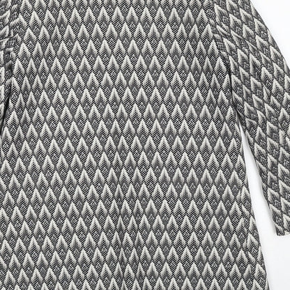 H&M Womens Black Geometric Jacket Blazer Size 8