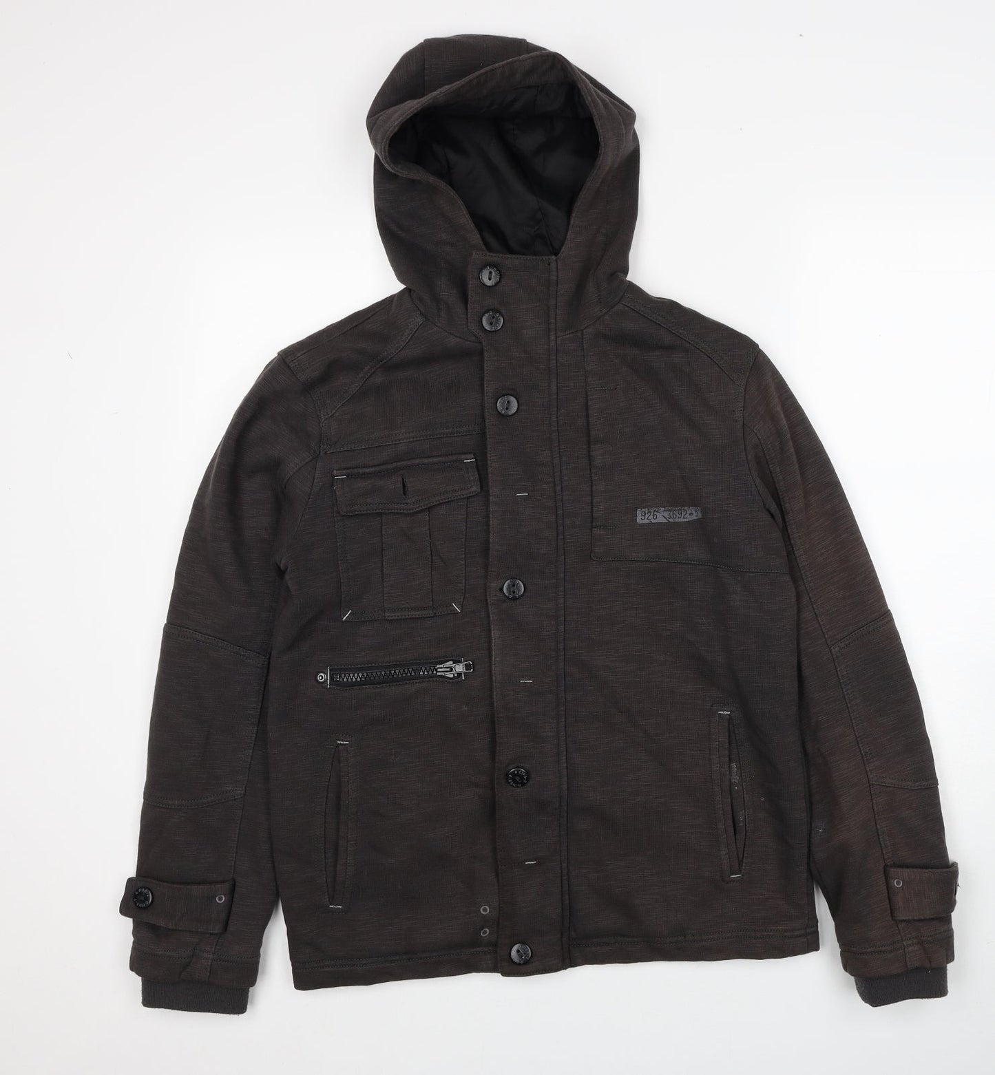Mens UK Size S NEXT Brown Anorak Coat