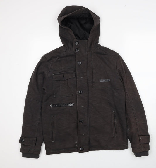 Mens UK Size S NEXT Brown Anorak Coat