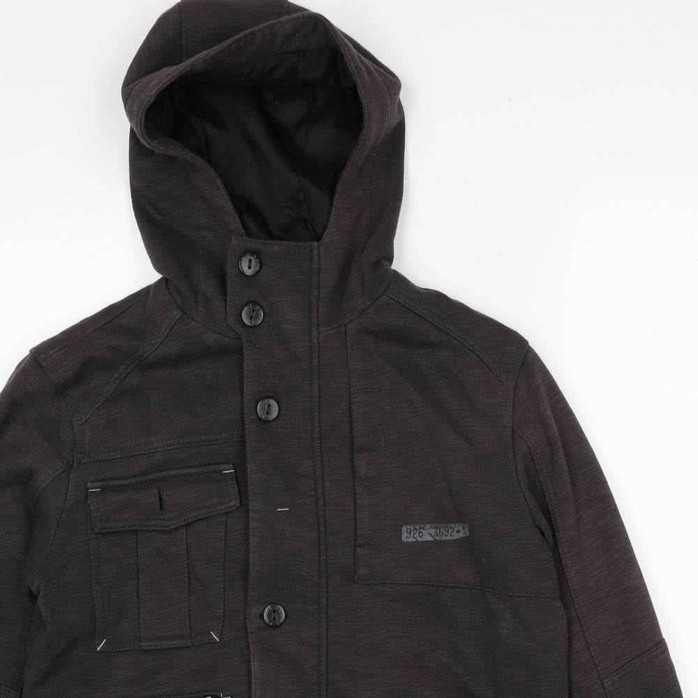 Mens UK Size S NEXT Brown Anorak Coat