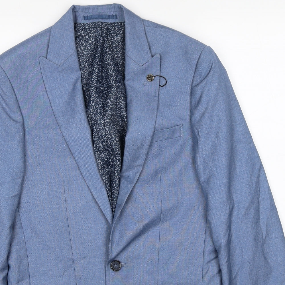 Mens UK Size 36 Cedar Wood State Regular Blue Suit Jacket