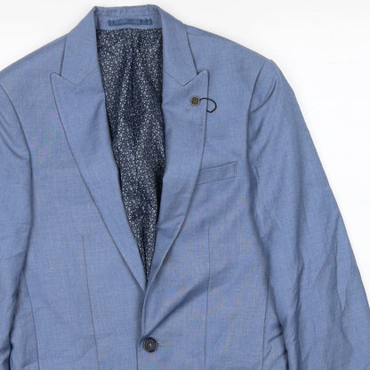Mens UK Size 36 Cedar Wood State Regular Blue Suit Jacket