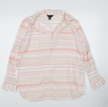 Womens UK Size 10 New Look Multicoloured Basic Blouse