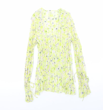 Womens UK Size M H&M Yellow Basic Blouse