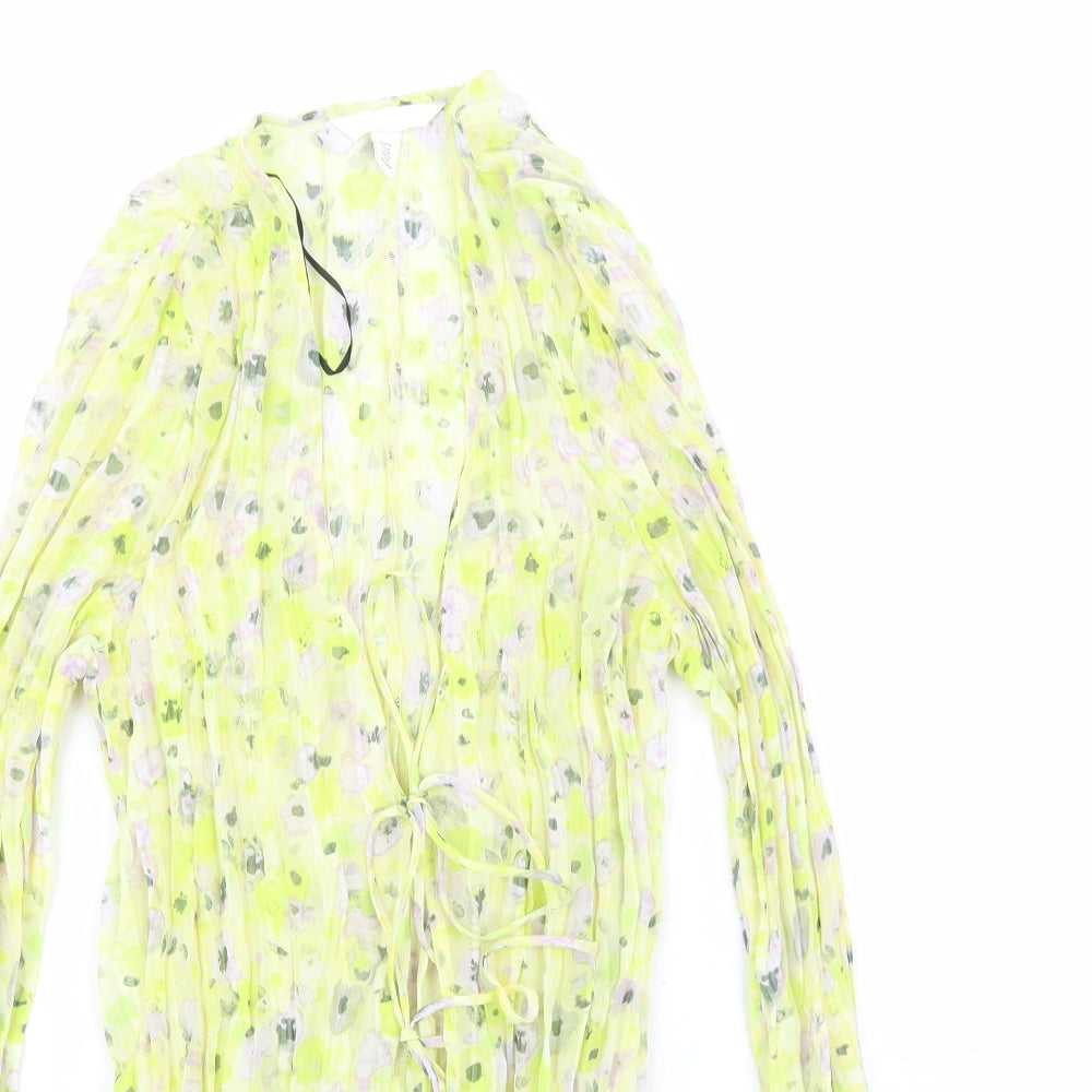 Womens UK Size M H&M Yellow Basic Blouse